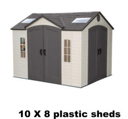 10 X 8 plastic sheds