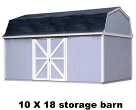 10 X 18 storage barn