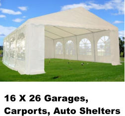 16 X 26 Garages, Carports, Auto Shelters