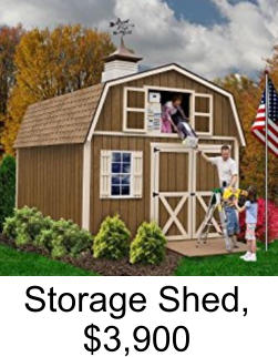 Storage Shed, $3,900