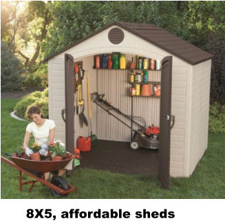 8X5, affordable sheds
