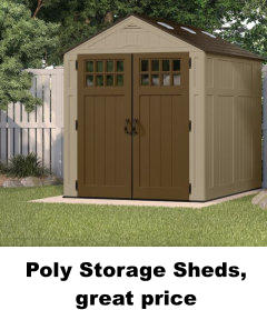Poly Storage Sheds, great price