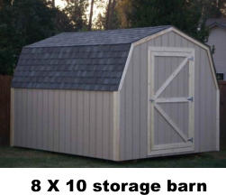 8 X 10 storage barn