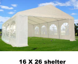 16 X 26 shelter