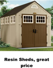 Resin Sheds, great price