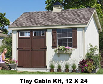 Tiny Cabin Kit, 12 X 24