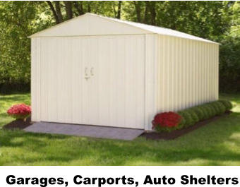 Garages, Carports, Auto Shelters